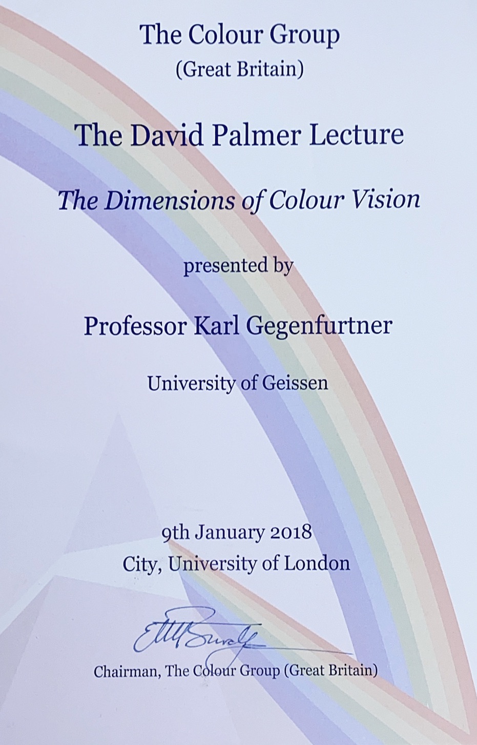 Palmer lecture
